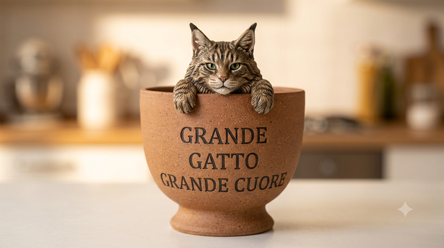 Maine Coon — tazza in ceramica con rilievo