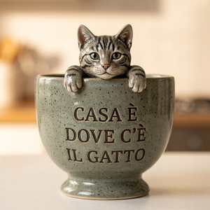 Tazza con Gatto in Rilievo — Personalizzabile con il Nome vista 7