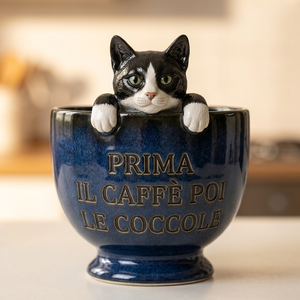 Tazza con Gatto in Rilievo — Personalizzabile con il Nome vista 9
