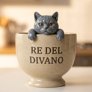 Tazza con Gatto in Rilievo — Personalizzabile con il Nome vista 10